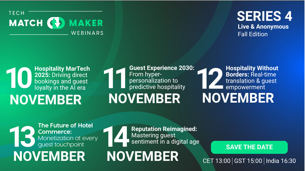 TECH Matchmaker Webinars: 10 - 14 November 2025