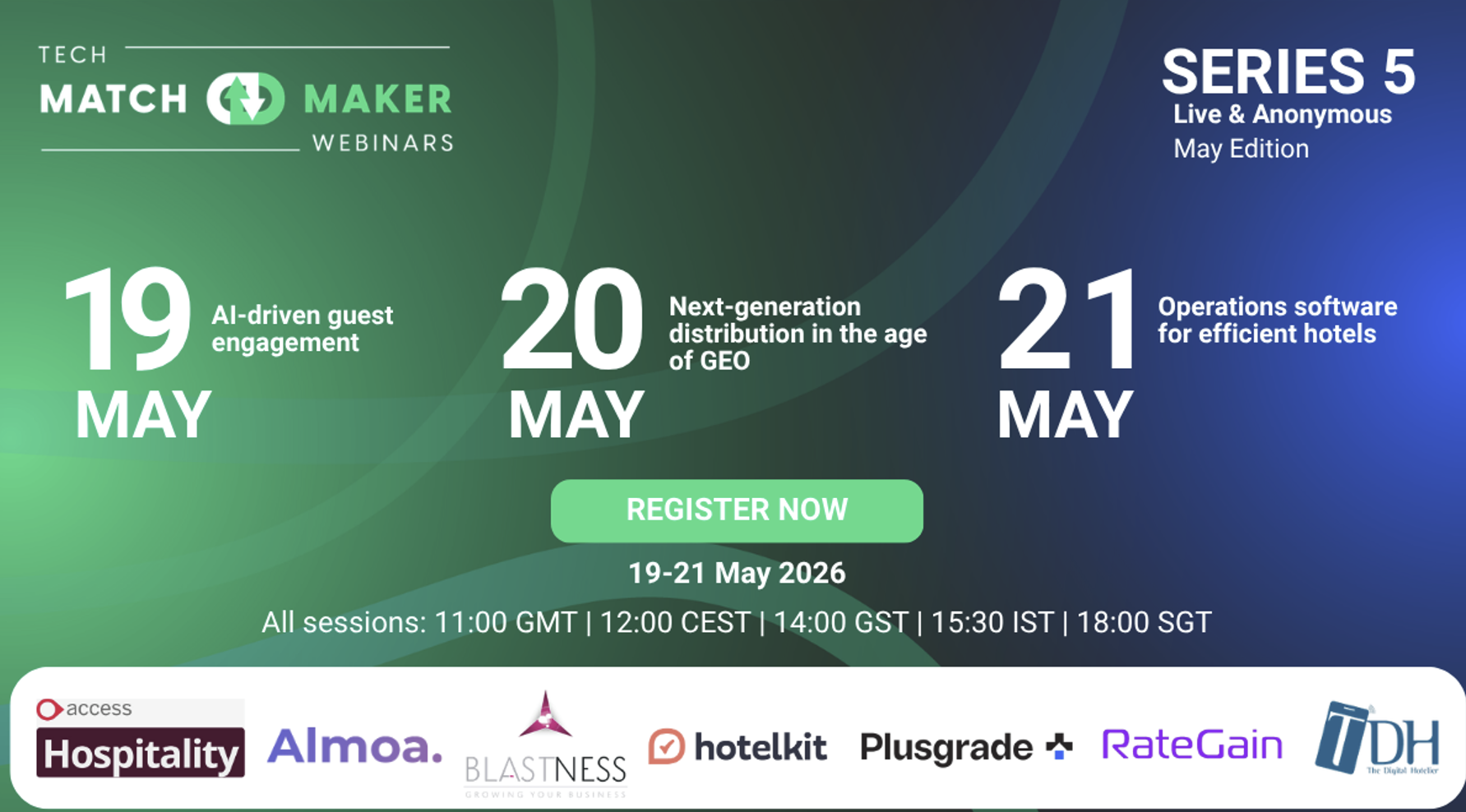 TECH Matchmaker Webinar Series | May & June Editions